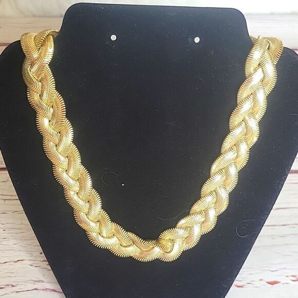 EXPRESS Goldtone Braided Necklace - Picture 1 of 8